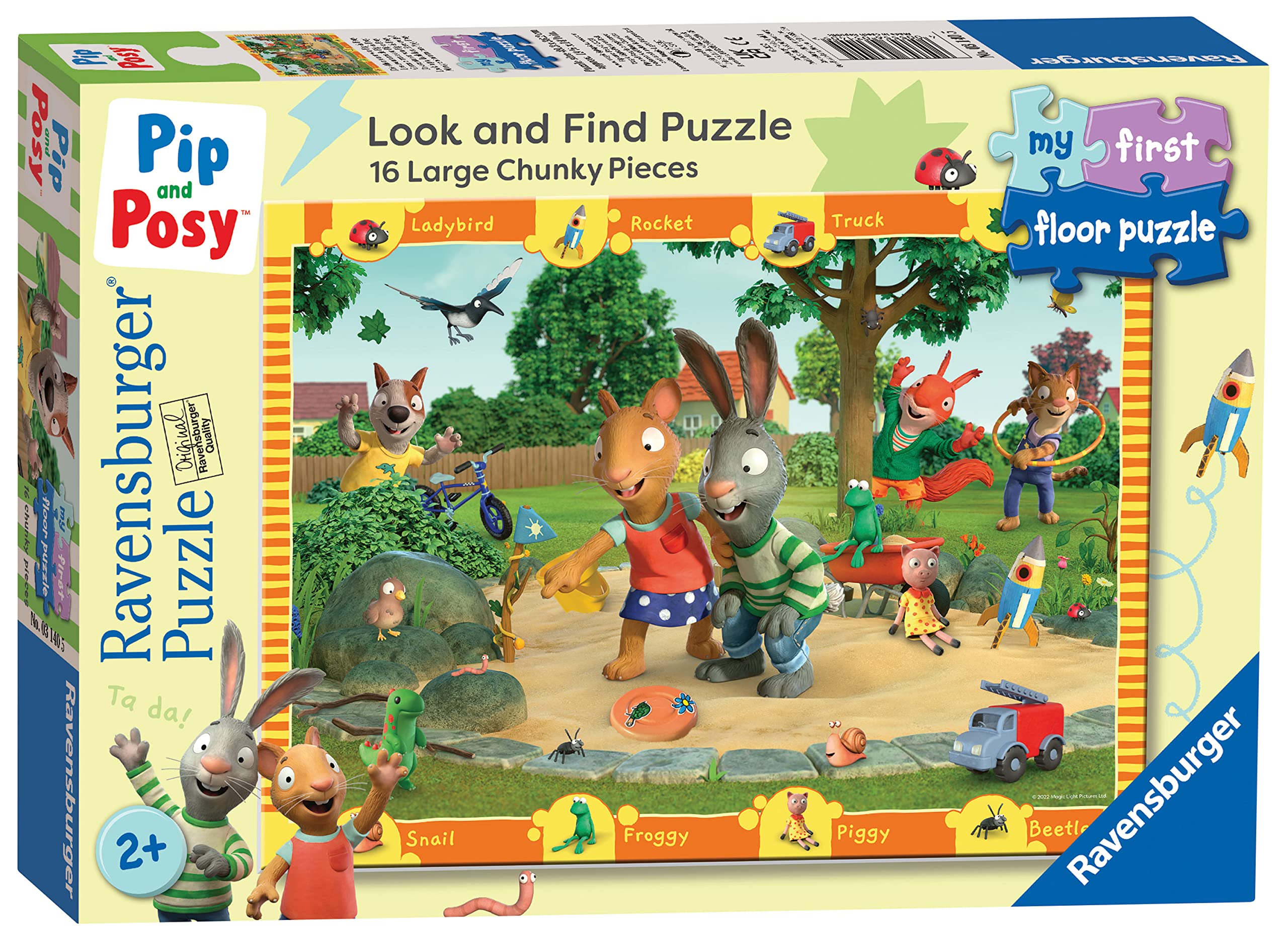 Ravensburger Pip & Posy My First Look & Find Floor Jigsaw Puzzles for Kids Age 24 Months Up (2 Years) -16 Pieces