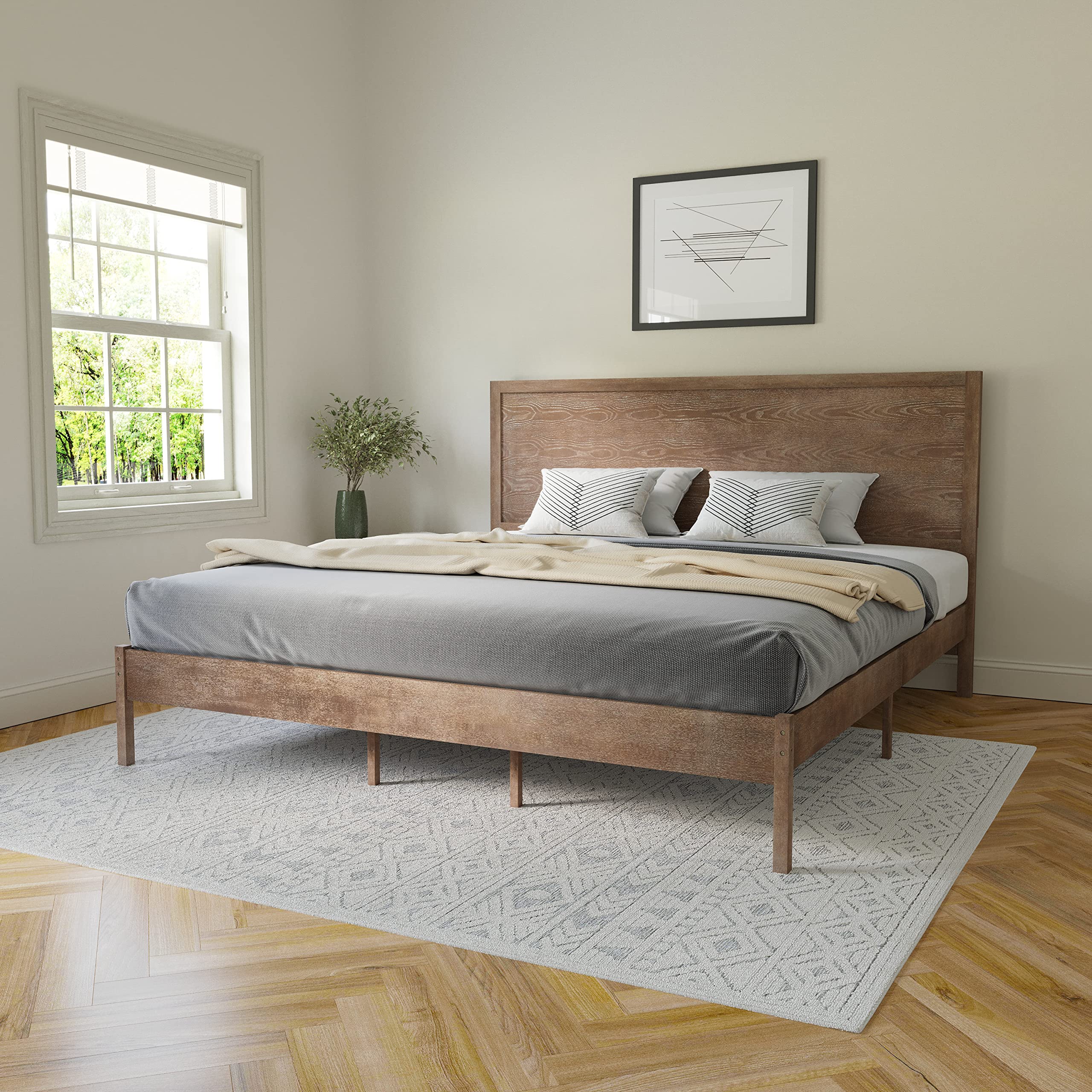 Flash Furniture Asher Solid Wood Platform Bed