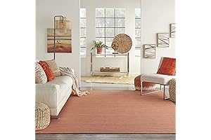 Nourison Positano Indoor-Outdoor Terracotta Area Rug, Easy Cleaning, Non Shedding, Bed Room,...