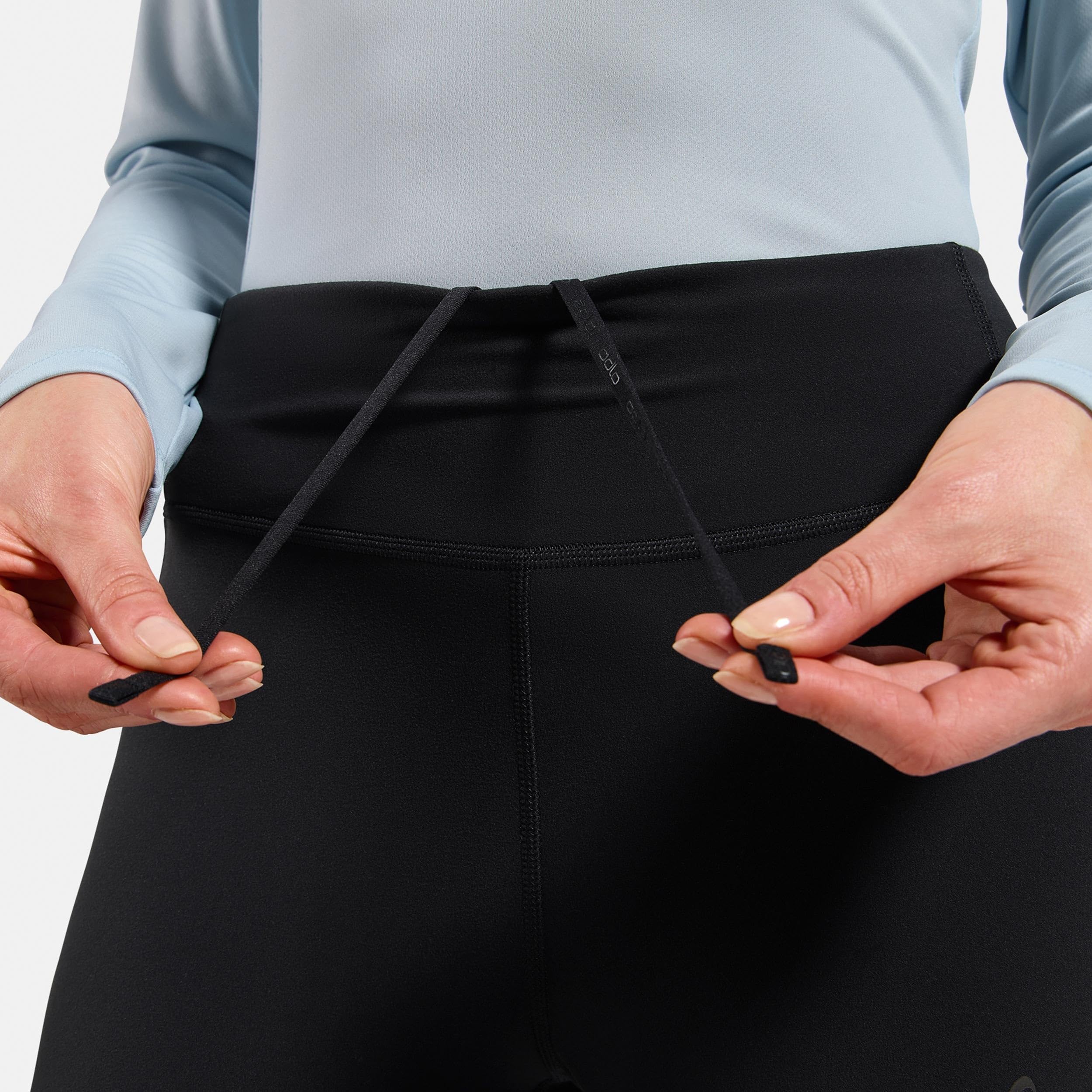 Odlo Essential Tights Damen Laufhose | Fitnessshort |Stützende Tights | Verbesserter Passform | Hoher Komfort | Damen