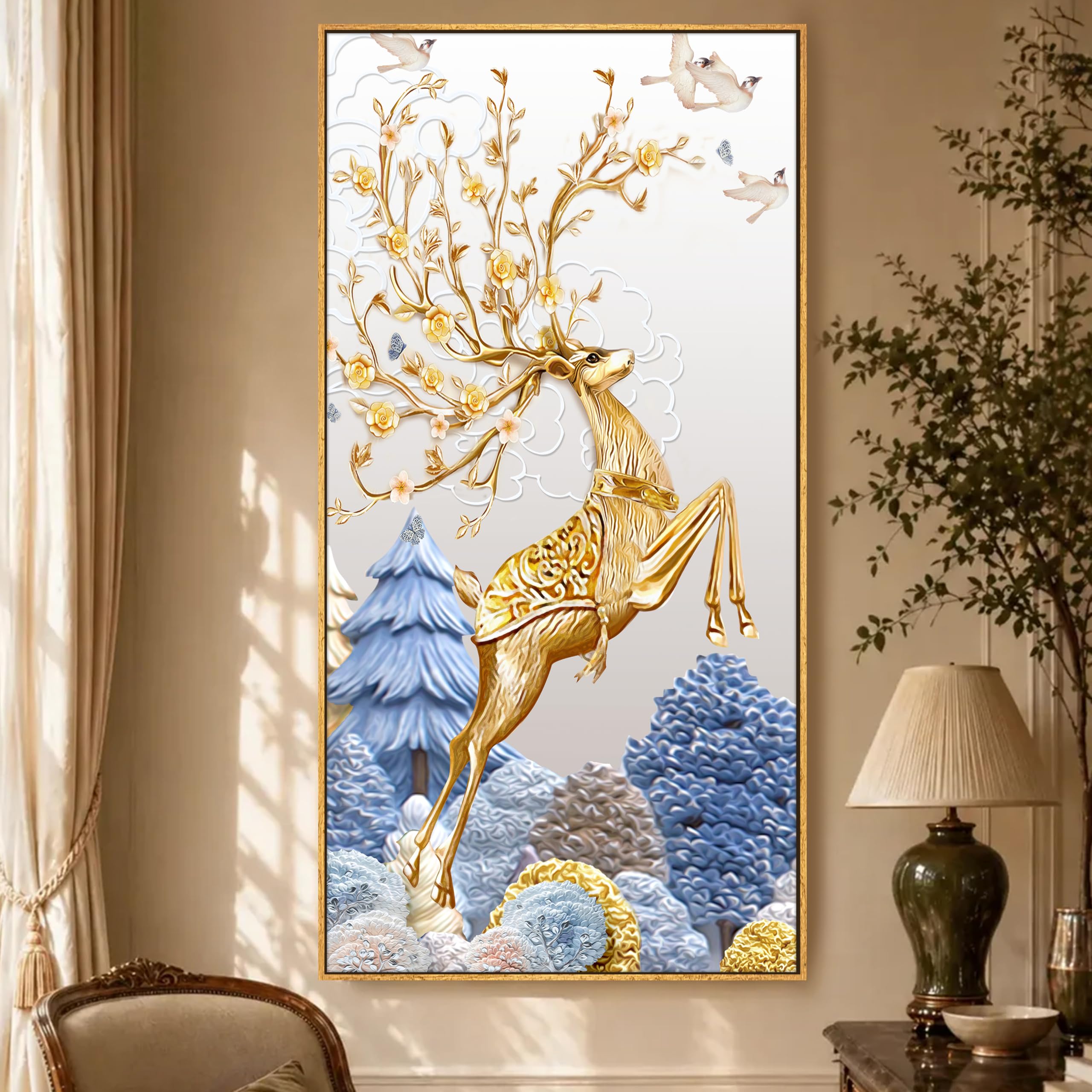 Vastu 7 Running Horses Painting - Luck & Prosperity -16