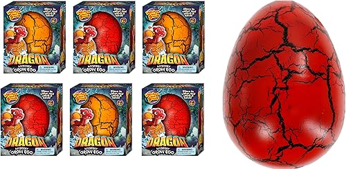 Vista 8 de JA-RU Huevos de dragón gigantes para incubar y crecer (1 huevo surtido), juguetes de dinosaurio sorpresa misteriosa para niños. Juguetes de cultivo