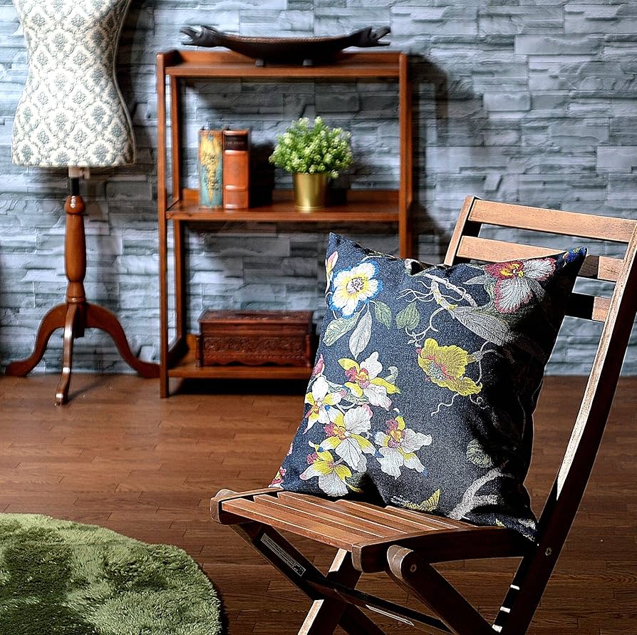 アキアカネ　花柄クッション　アンティーク アキアカネ 花柄クッション アンティーク