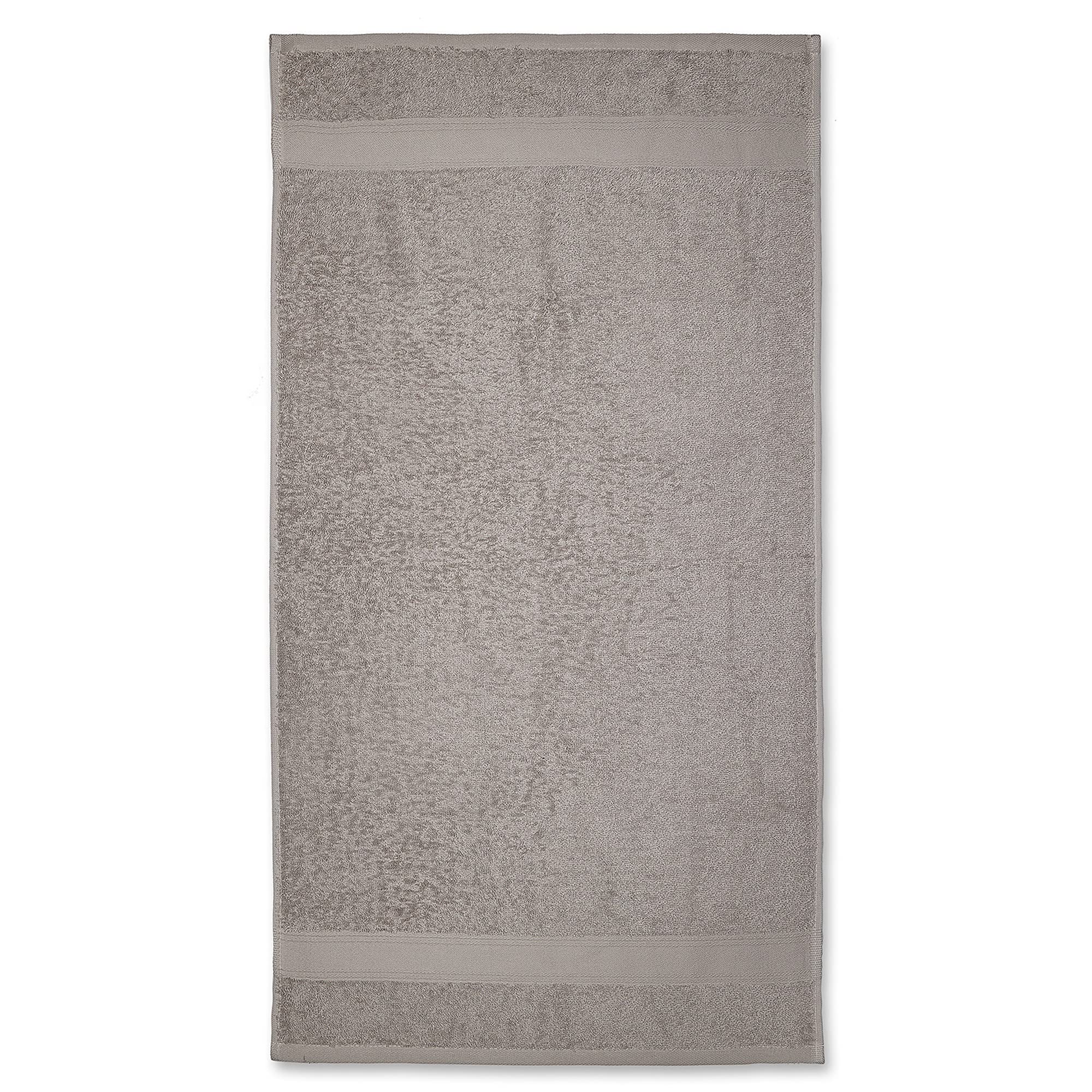 SET DI 6 ASCIUGAMANI DI CORTESIA 100% cotone TORTORA