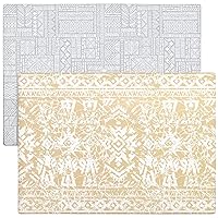 Vista 104 de Cushmat Elegante alfombra de juego de espuma reversible (grande, Explorer - rosa ceniza) - Tapete de juego suave, impermeable y duradero para bebés