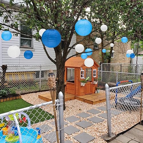 Miniatura 7 de Juego de 12 farolillos de papel redondos de varios tamaños (15 cm, 20 cm, 25 cm, 30 cm) para decoración del hogar, restaurante, iglesia, bodas