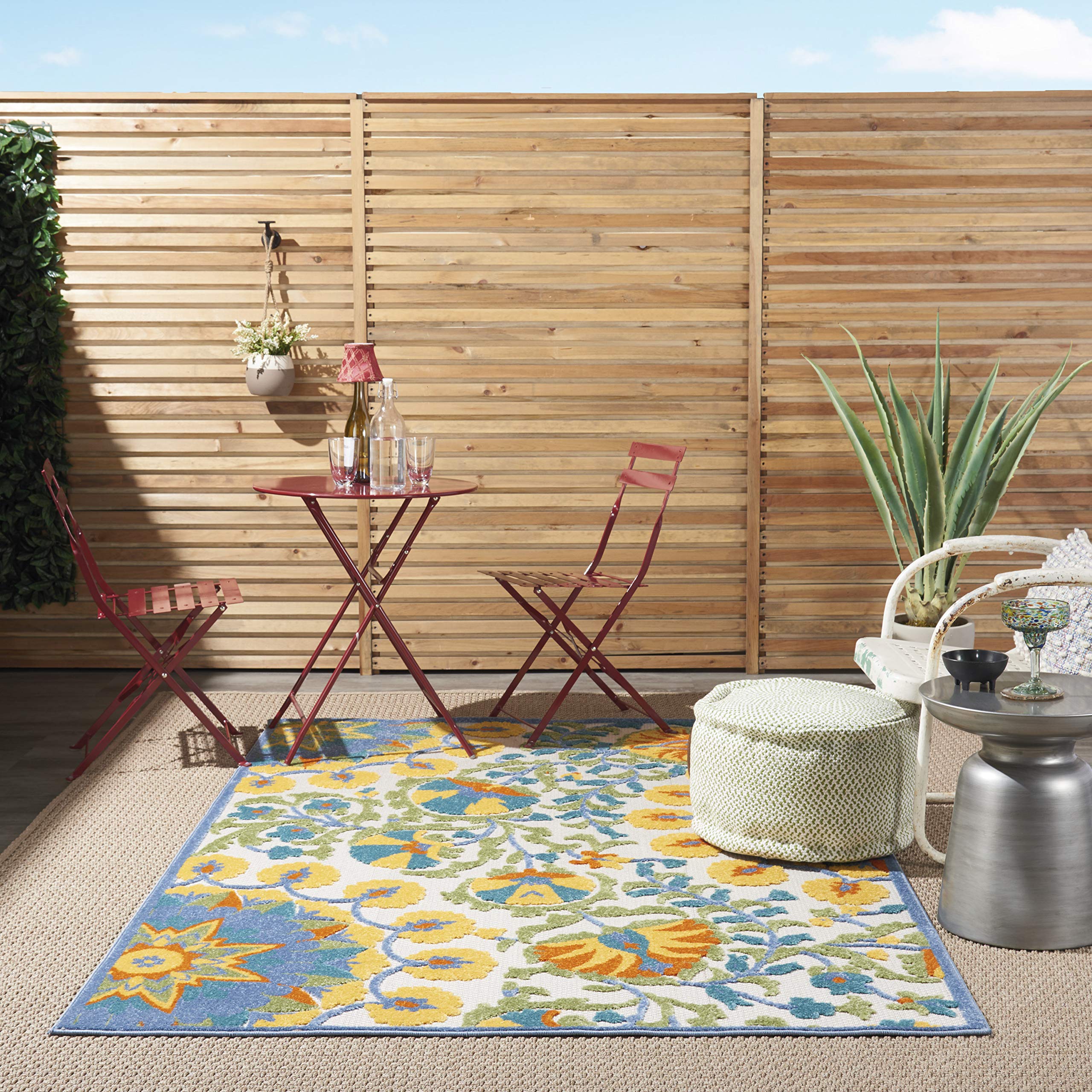 Nourison Aloha Indoor Outdoor Multicolor 5'3
