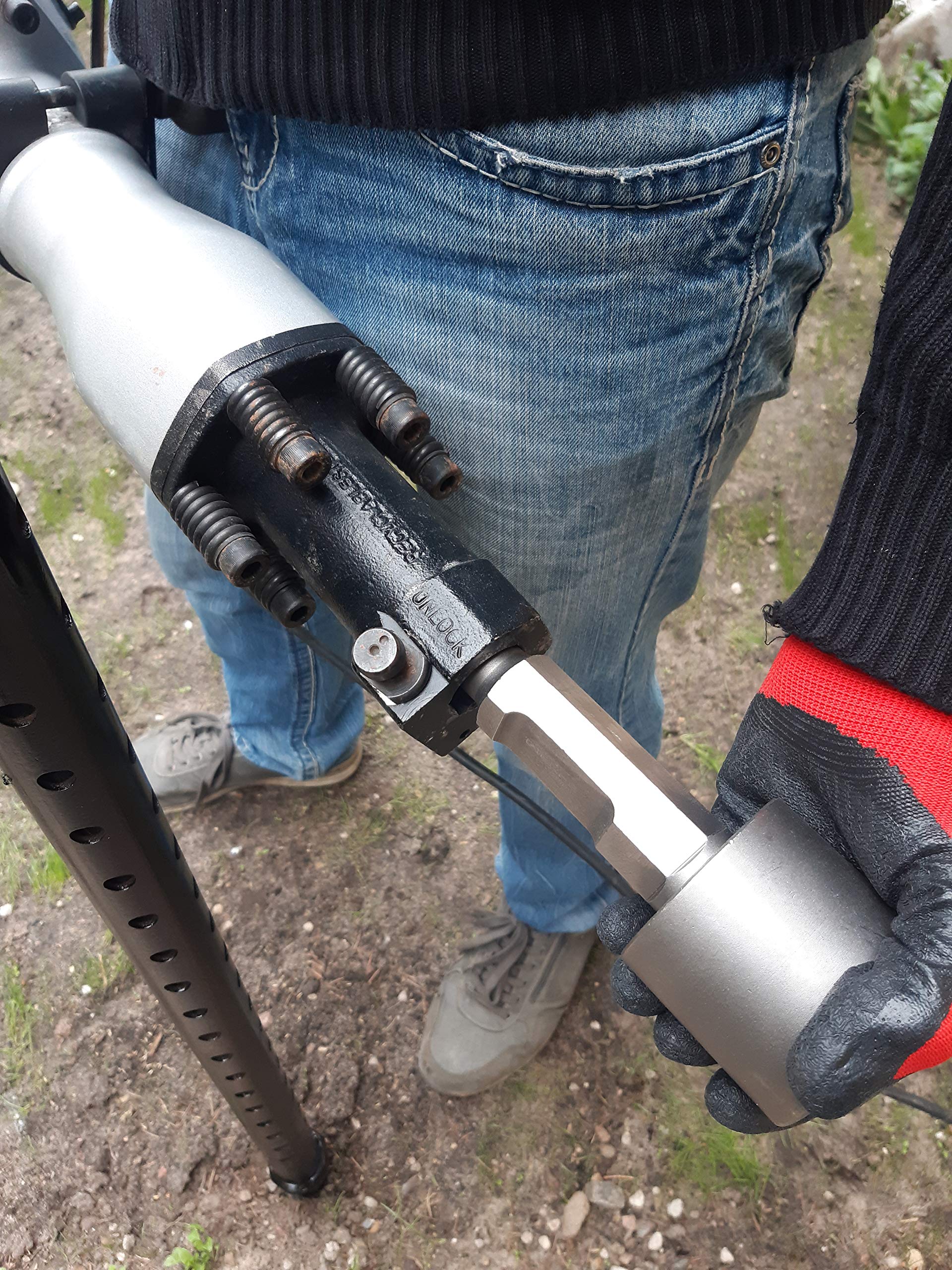 WERHE ® 65 A 50x70x220 Jack martillo star picket post driver cincel poco para demolición jackhammer interruptor