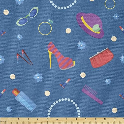 Miniatura 88 de Tela de panda Lunarable de The Yard, diseño de oso asiático con dibujos animados comiendo hojas y ramas, animal silvestre, tela decorativa para