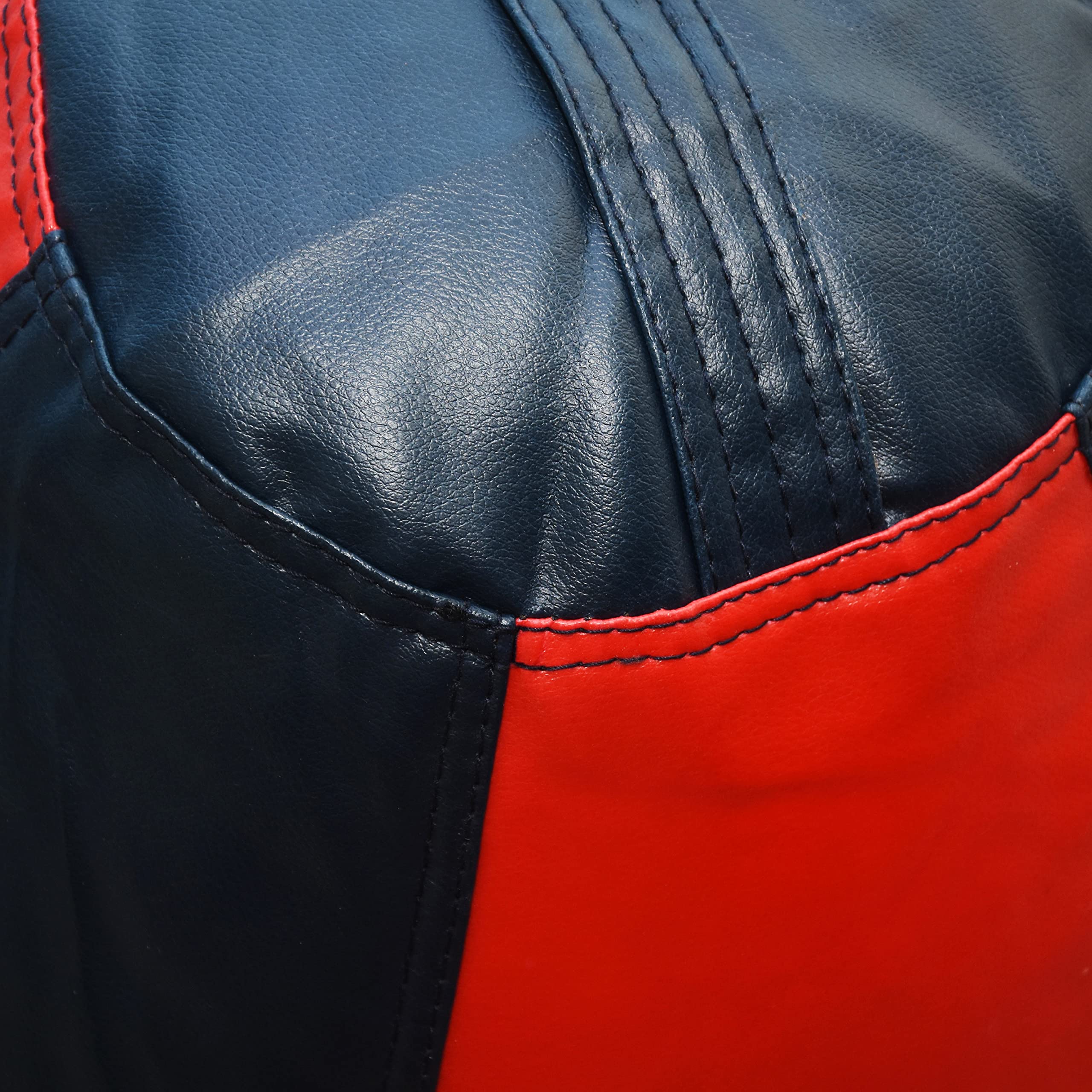 inster BEAN BAG Without Beans with Relaxing Stool (Faux Leather)(NB&Red)(XL) 1