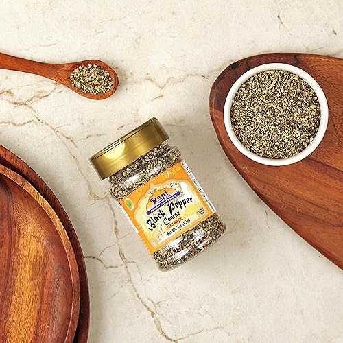 Miniatura 6 de Rani - Tarro de PET de 3.00 oz de pimienta negra molida gruesa de 28 mallas (molienda de mesa) de 3 onzas (3.00 oz)  Todo natural  Vegano  Apto para