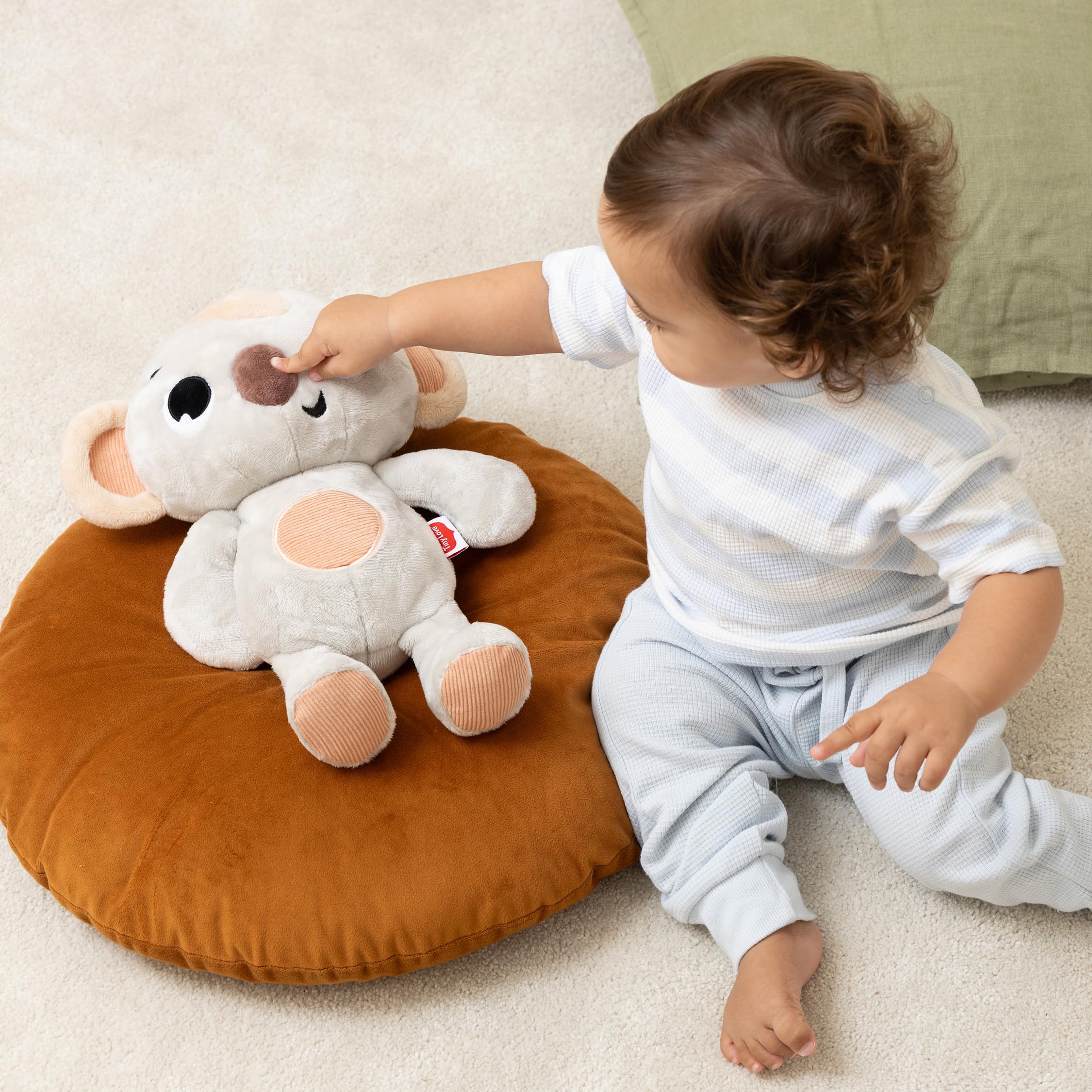 Tiny Love Koala Peluche Che Respira, Peluche Neonato, 0+ Mesi, Giocattolo con Movimento Calmante, Musica, Rumori Bianchi e Luci, Lavabile in Lavatrice, Ricarica USB-C, Collezione Boho Chic