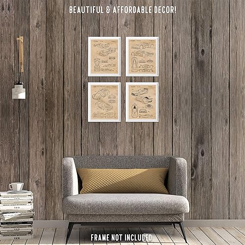 Miniatura 8 de Classic Race Car Patent Prints, 4 (8x10) Unframed Photos, Wall Art Decor Gift for Home McLaren Aston Martin Lamborghini Mercedes Office Gears Garage