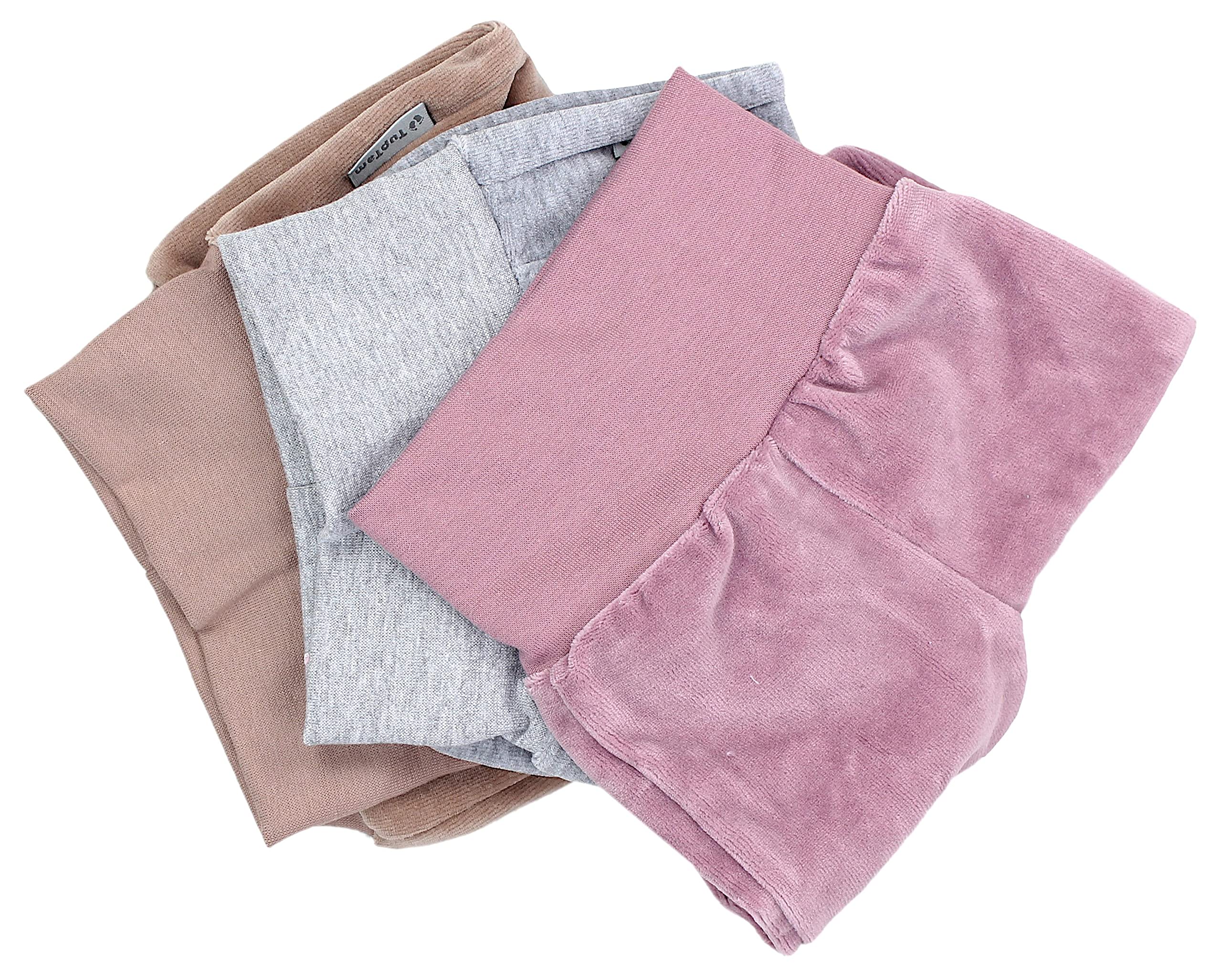 TupTam Pantalon de Jogging pour Bébés Filles en Velours, Lot de 3