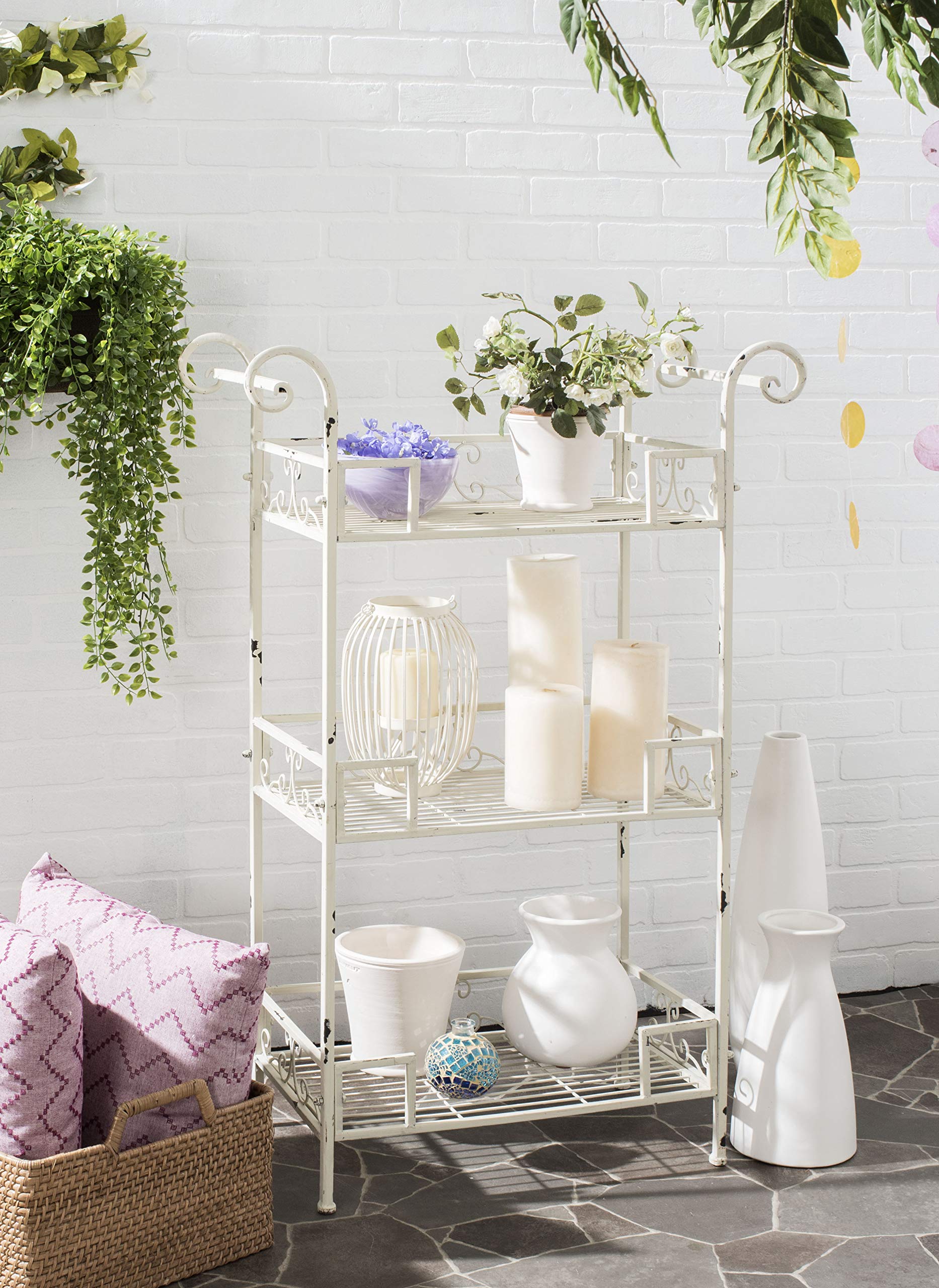 Amazon.com : Safavieh Outdoor Collection Noreen Antique White 3