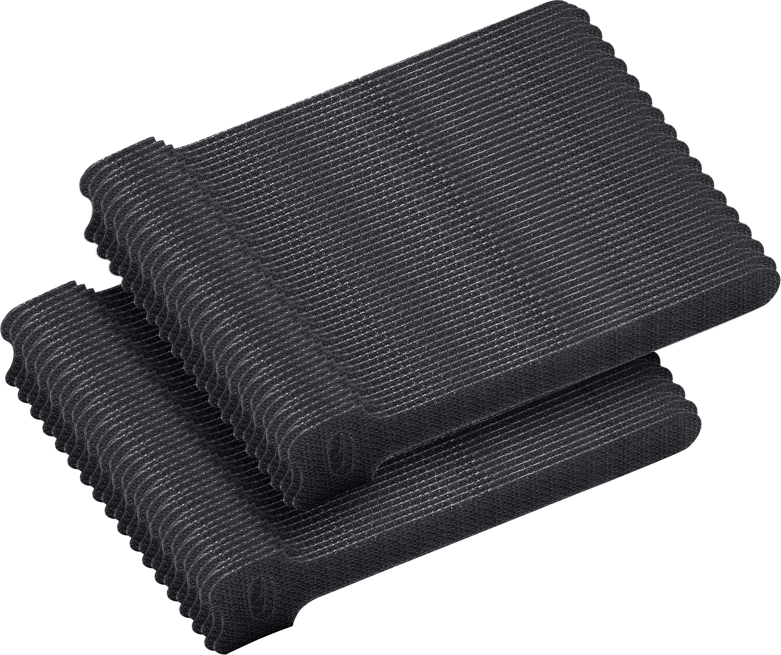 Meister Klett-Kabelbinder - 100 Stück im Set - 100 x 12,5 mm - schwarz - Wiederverschließbar - Stabil & Wasserfest / Wiederverwendbare Kabelbinder / Klettbänder mit Schlaufe / 7452660