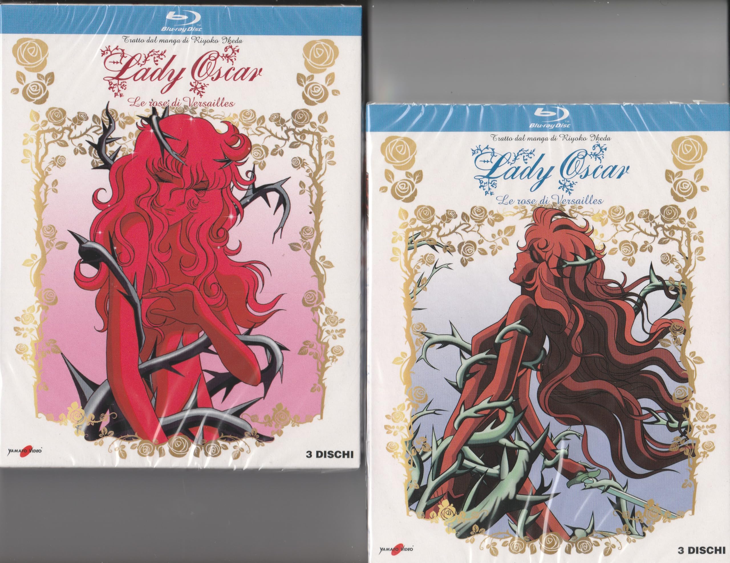 LADY OSCAR LA ROSA DI VERSAILLES di RYOKO IKEDA 6 blu ray in 2 box cofanetto con slipcase collezione serie completa