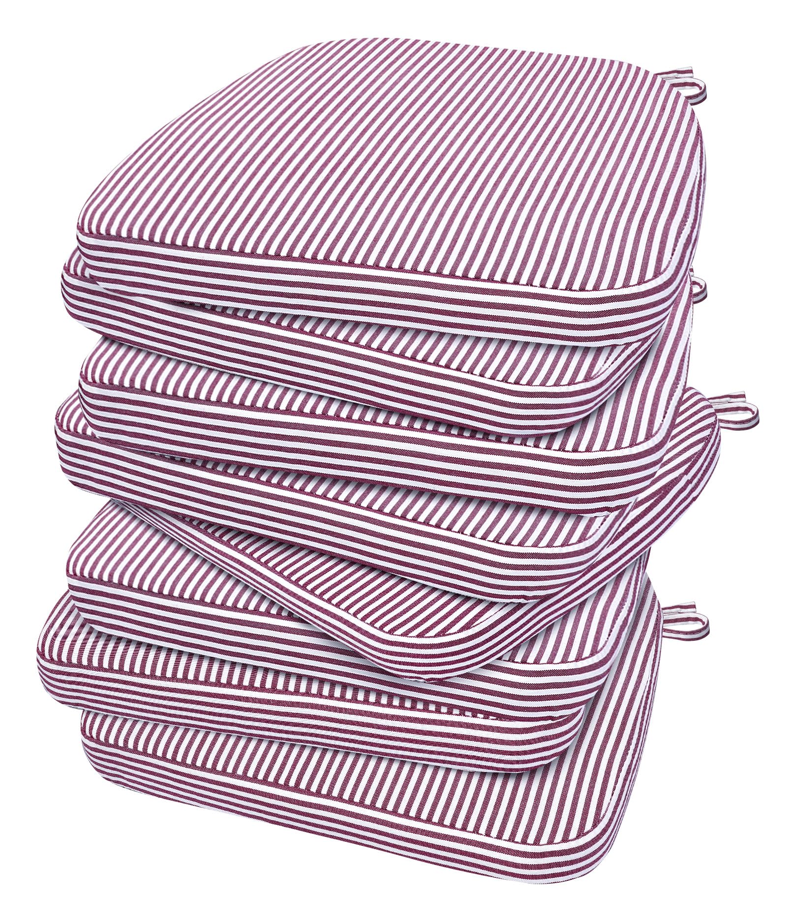 AAAAAcessories Chair Cushions for Dining Chairs, 17 x 16 x 2 in, Set of 8