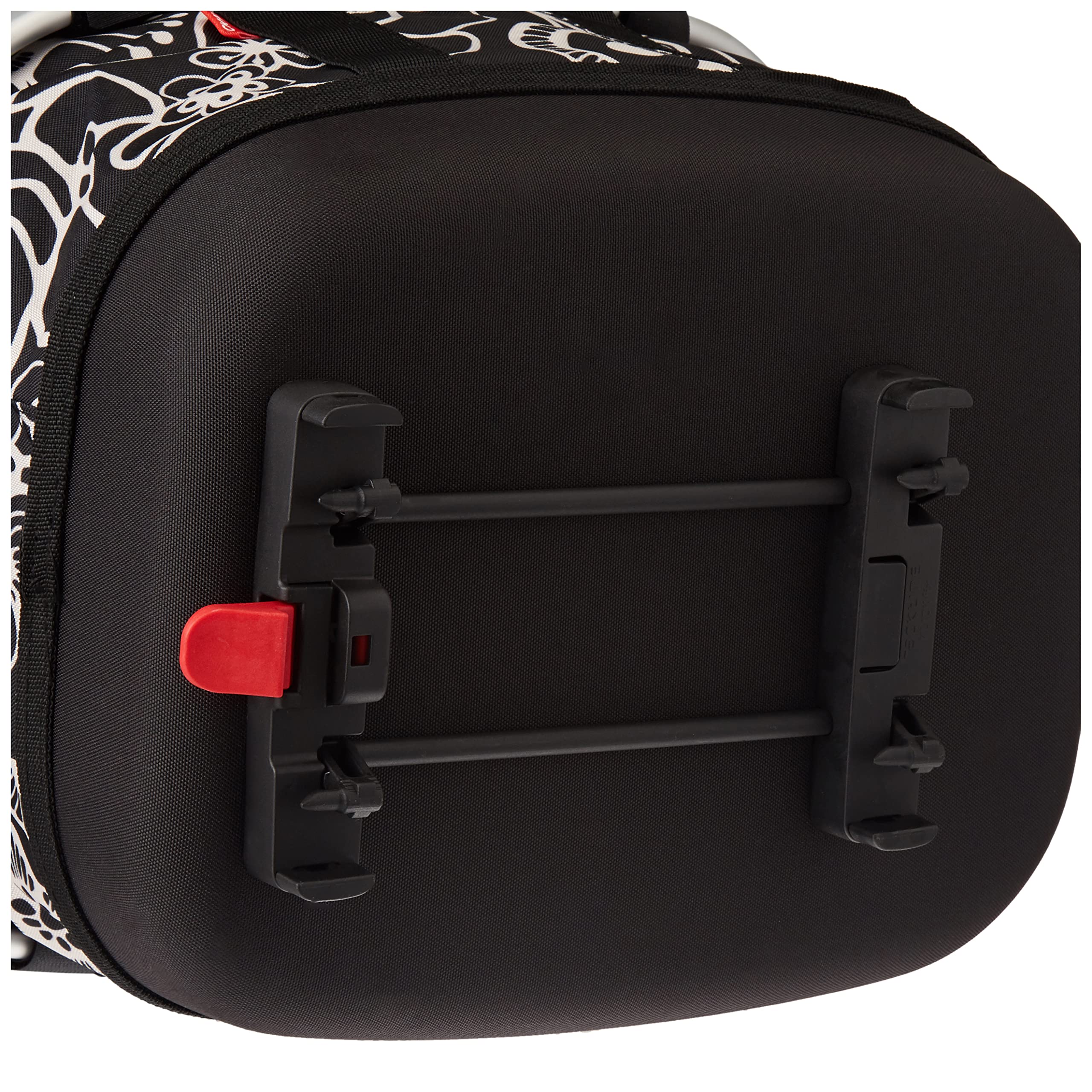 KLICKFix Unisex-Adult Bikebasket GT für Racktime Fahrradkorb, Fleur Schwarz, Maße: 33 x 27 x 42 cm