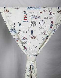 Nautical Curtains Baby Nursery Curtains Starfish Anchor Lighthouse Sea Horse Gulls Kids Curtain Panels 2 Curtains Beach Curtains