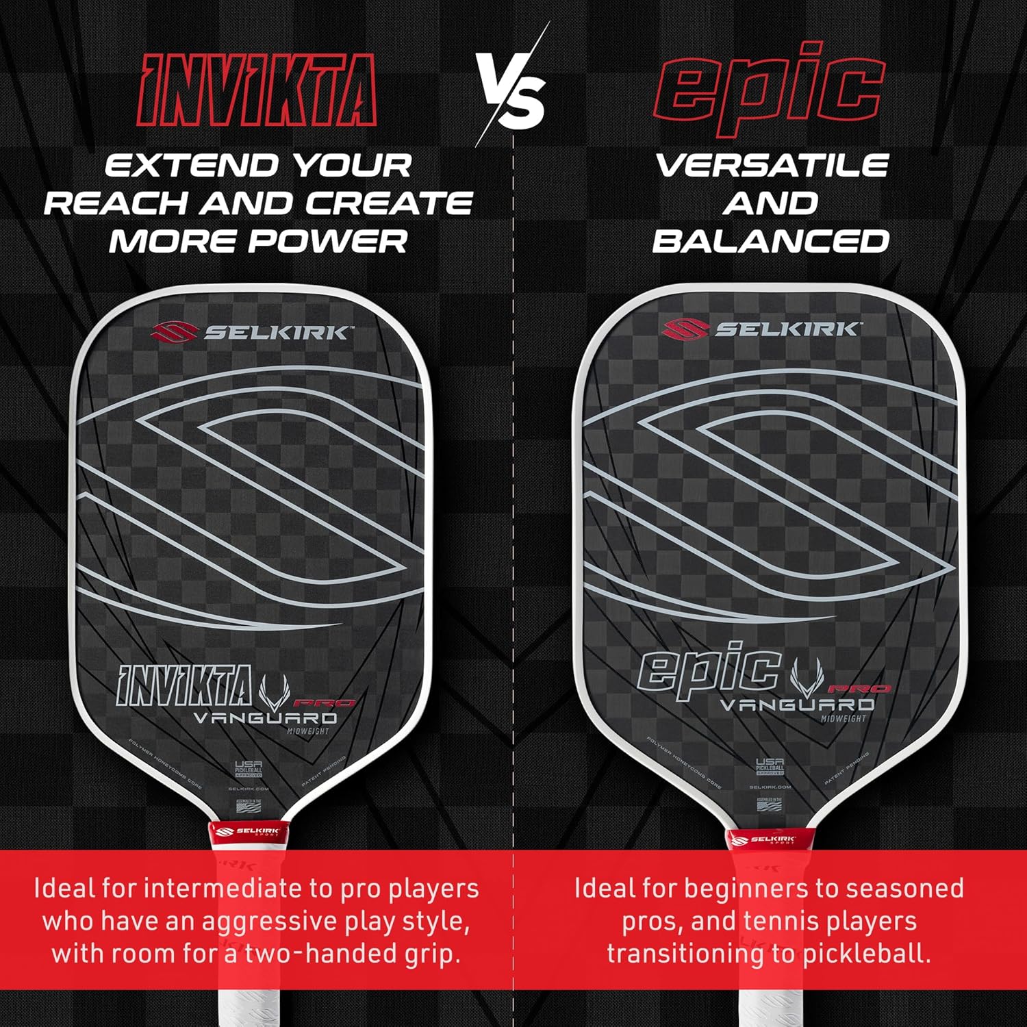 Selkirk Sport Vanguard Pickleball Paddle | Choose The Vanguard Power Air, Vanguard Pro or The Vanguard Control | Carbon Fiber Pickleball Paddles | 360 Proto Molding & Flexfoam Perimeter - Image 8