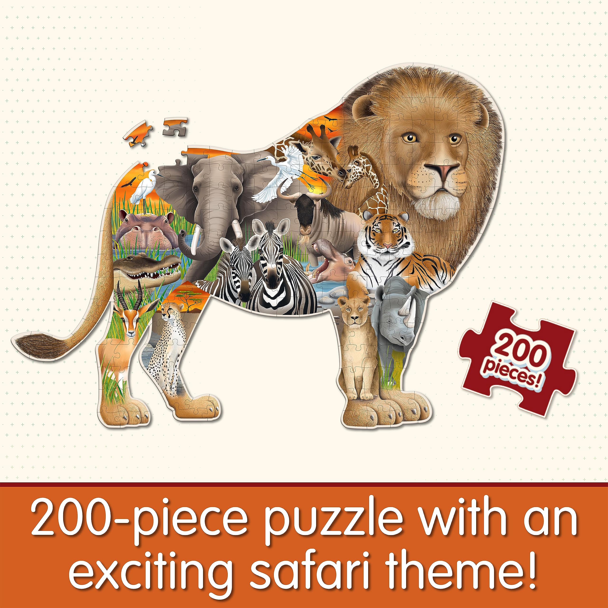 The Learning Journey: Wildlife World - Safari Puzzle -200pcs, 36” x 24”, Multicolor, 200 pièces, 91 cm x 60 cm - Image 2