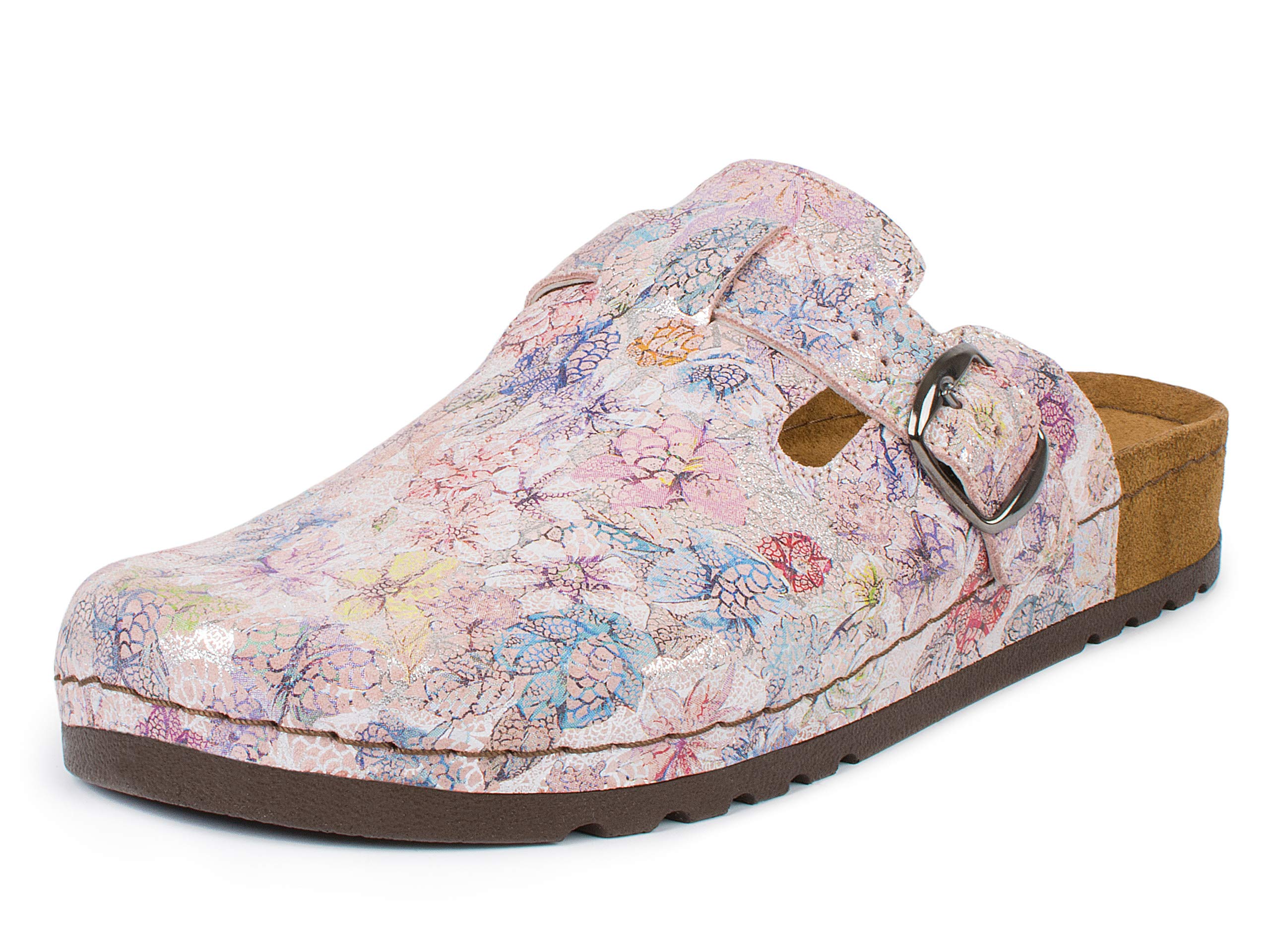 Jürgen Hirsch Sabots pour femme Ergo 05 en cuir avec semelle intérieure profonde et talonnette anti-chocs