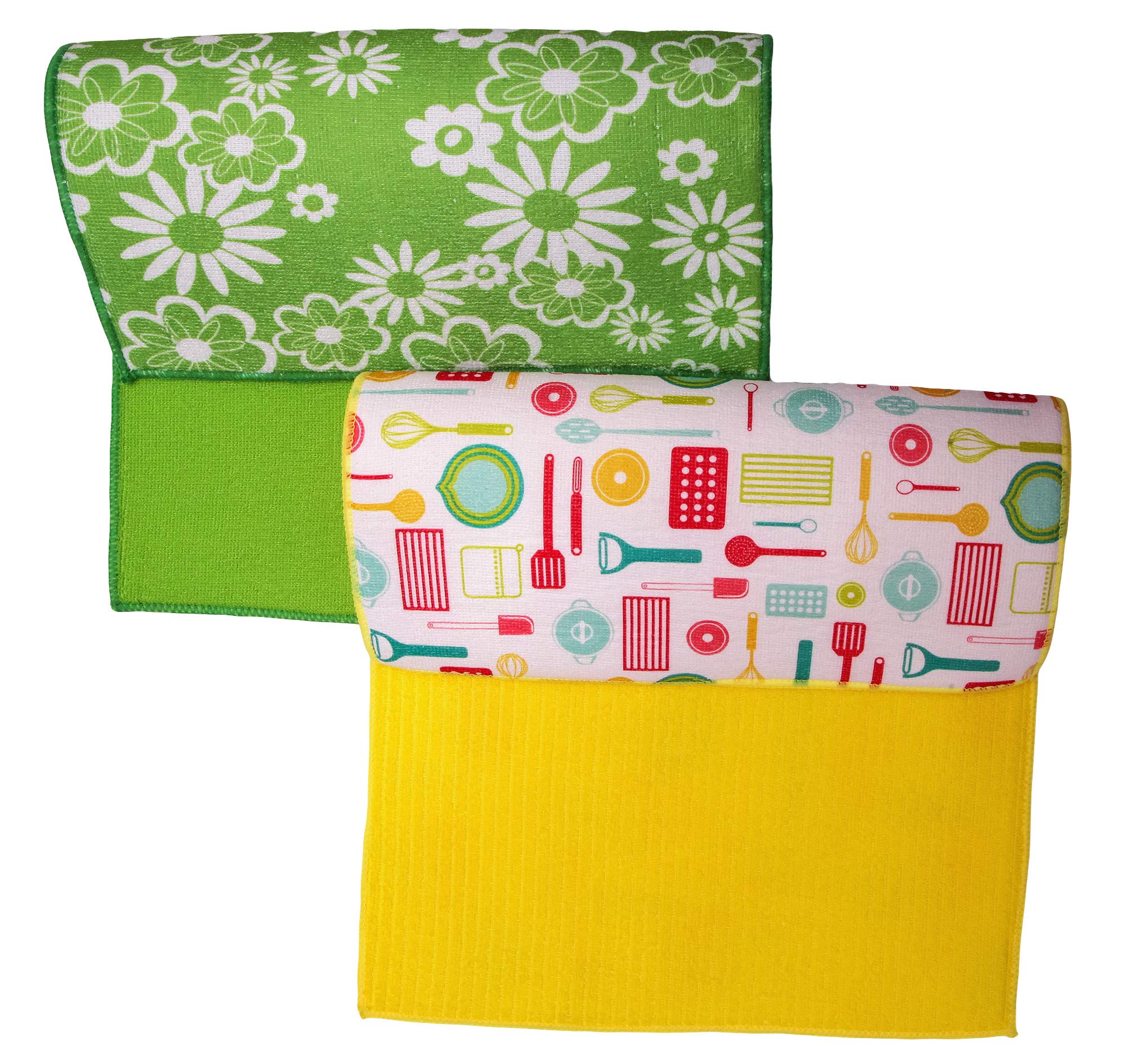 NEERAK Microfibre Generic Dish Dry Mat (Pack of 2)(Random Color)