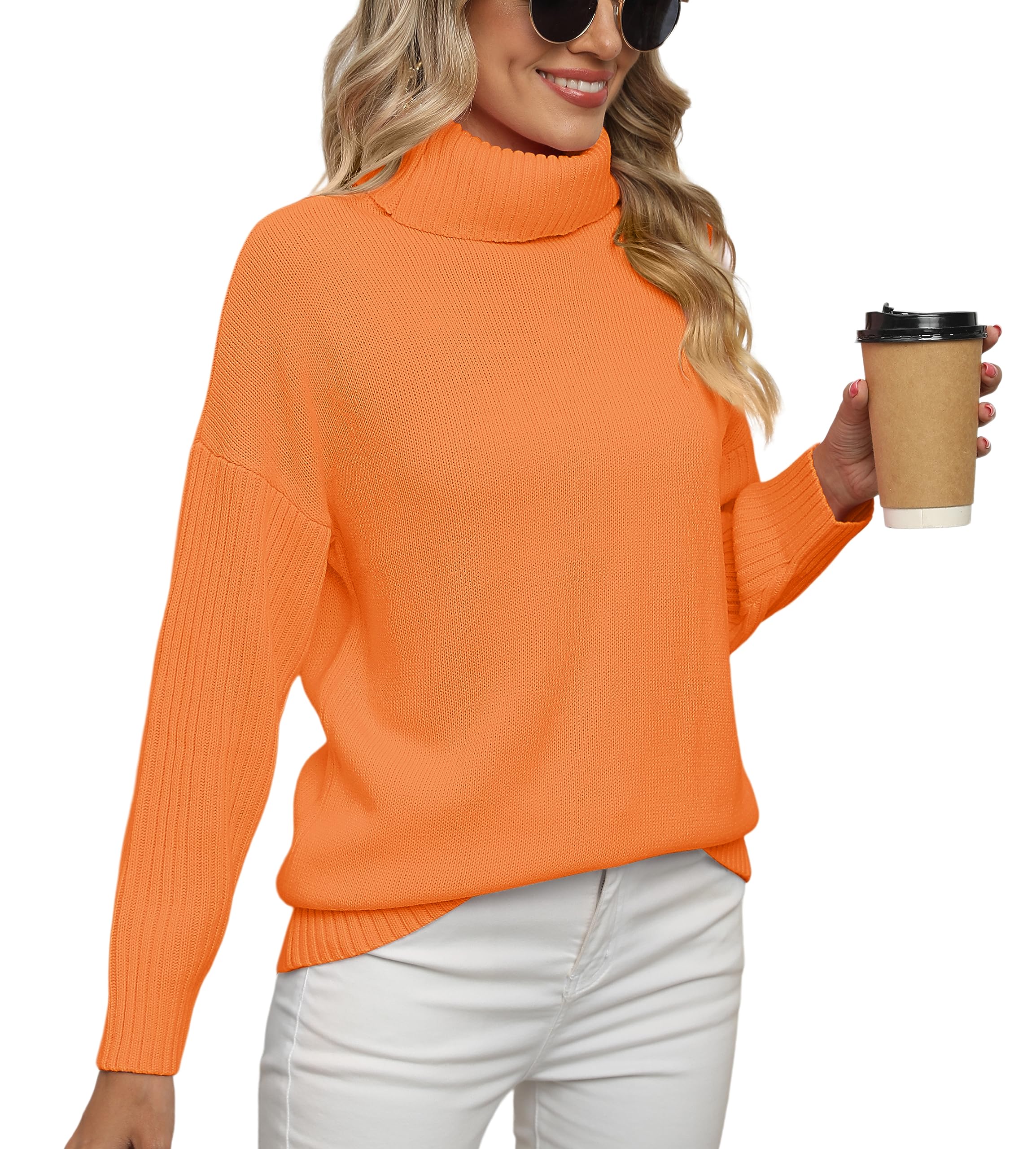 Jouica Women 2026 Fall Turtleneck Chunky Oversized Tunic Sweaters Pullover