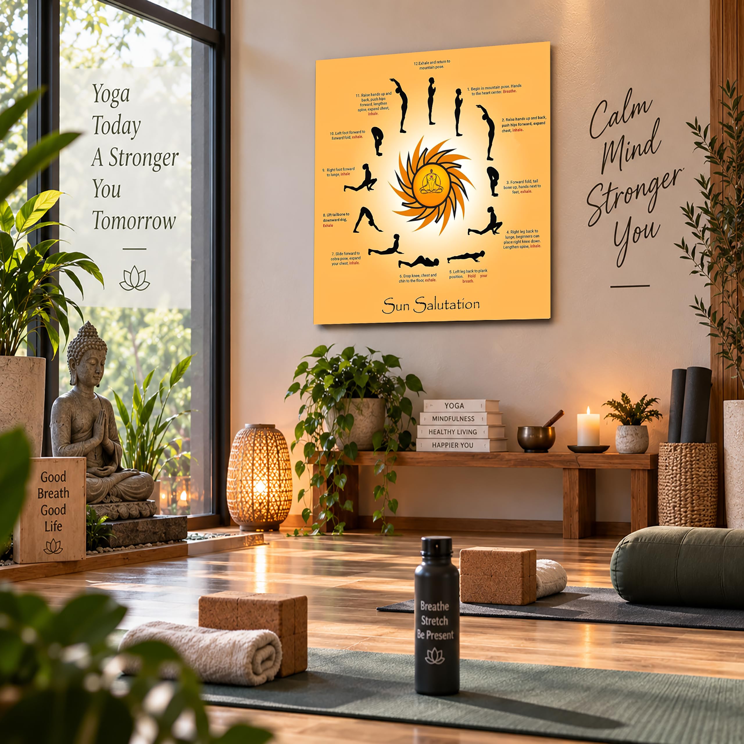 Sikhash Yoga Surya Namaskar Poster - Sun Salutation Art -2 Sikhash Yoga Surya Namaskar Poster - Sun Salutation Art -2