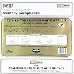 Pioneer Postbound Top Loading Page Protectors 5/Pkg, 12-Inch by 12-Inch with White Inserts
