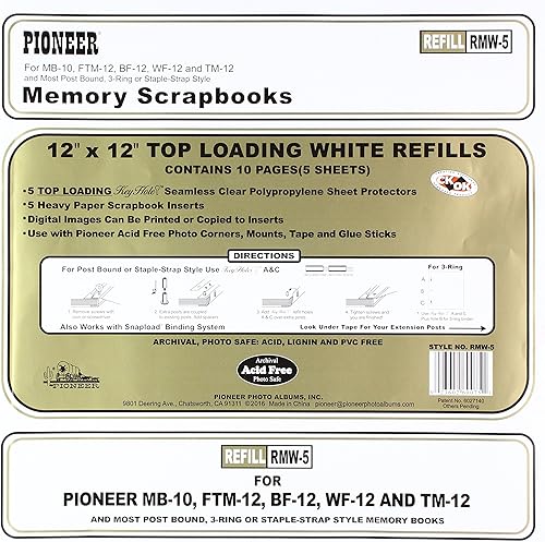 Vista 10 de Pioneer - Páginas de repuesto negras para libros de memoria de 8 x 8 pulgadas Negro