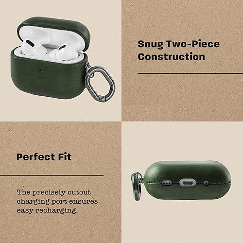 Miniatura 6 de Funda de piel italiana de primera calidad hecha a mano - Para AirPods Pro (solo 2. generación) - Efecto de dos tonos con pátina única a lo largo del