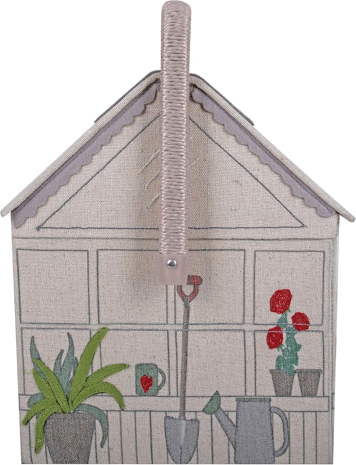 Hobby Gift Strawberry Greenhouse Sewing Box Craft Storage Basket with Handle Internal Accessories Tray for Sewing Knitting and Hobby Supplies