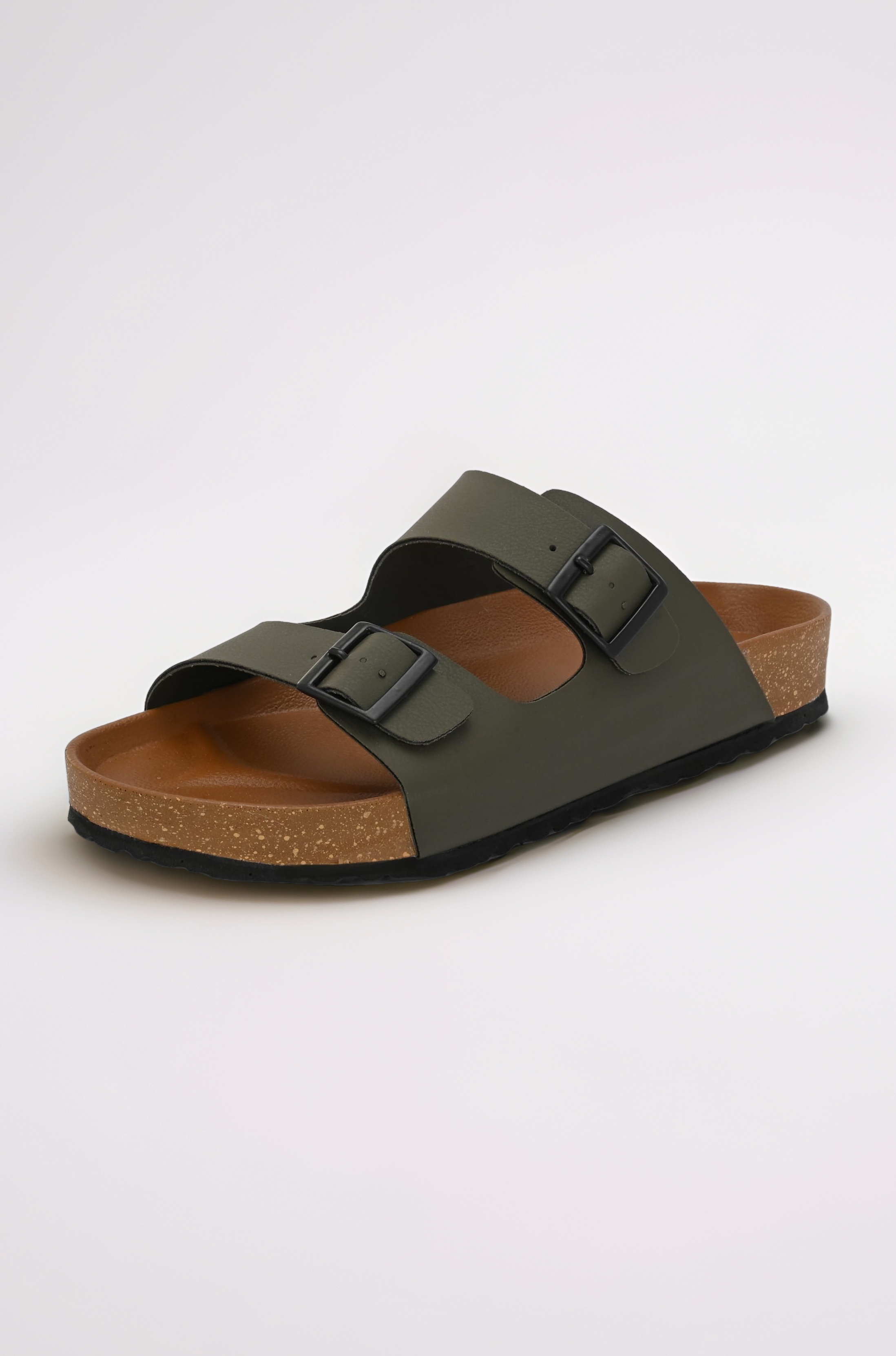 Sandals for Men | Berkin-Style Slip-On Casual Sandal with Open Toe Design | Comfortable PU Footbed, Arch Support & Lightweight On-Grip Sole for Outdoor Wear (7313)
