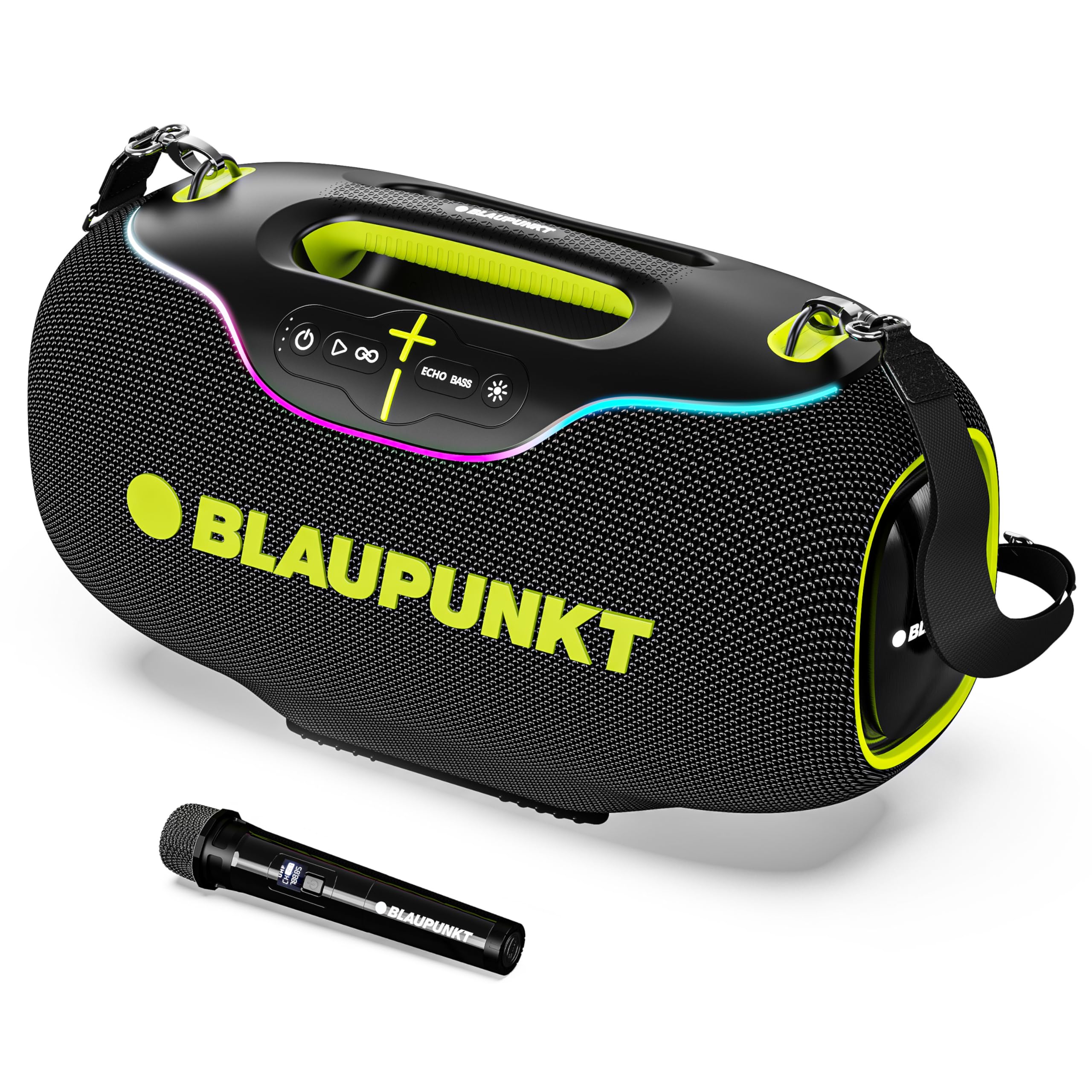 Blaupunkt Atomik Knightz 45K | India’s Most Powerful 450W Boombox I Advanced DSP Tech I Industry Barrier Breaking 6 Speakers I 27,000mAh Removable Battery I Neon Lights I IPX6 I Wireless Karaoke Mic-image-16