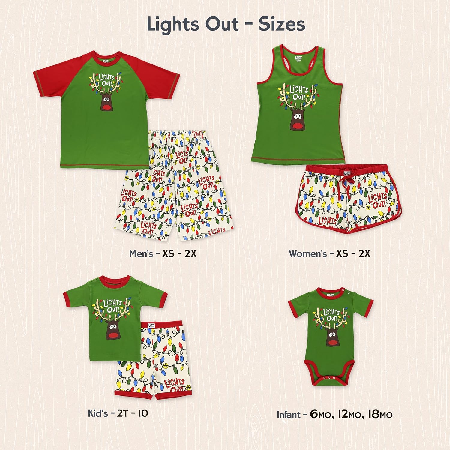 Lazy One Lights Out Matching Family Christmas Pajamas, Matching Christmas PJs for Family, Adult, Teen, Kid, and Baby Pajamas - Image 2