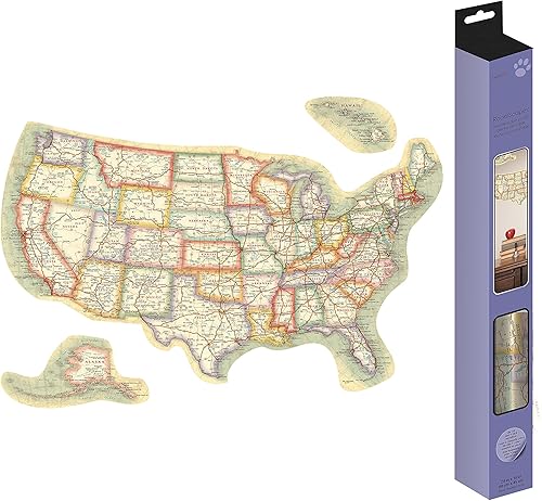 Tendencias Internacional tradicionales Póster Mapa EE. UU. Etiqueta autoadhesiva 18" x 24"