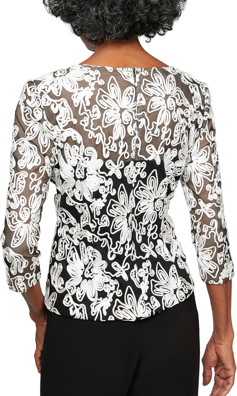 Alex Evenings Women's Embroidered Blouse Shirt (Missy and Petite) - Image 2