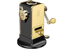 El Casco Black and 23k Gold Plated Pencil Sharpener with Base