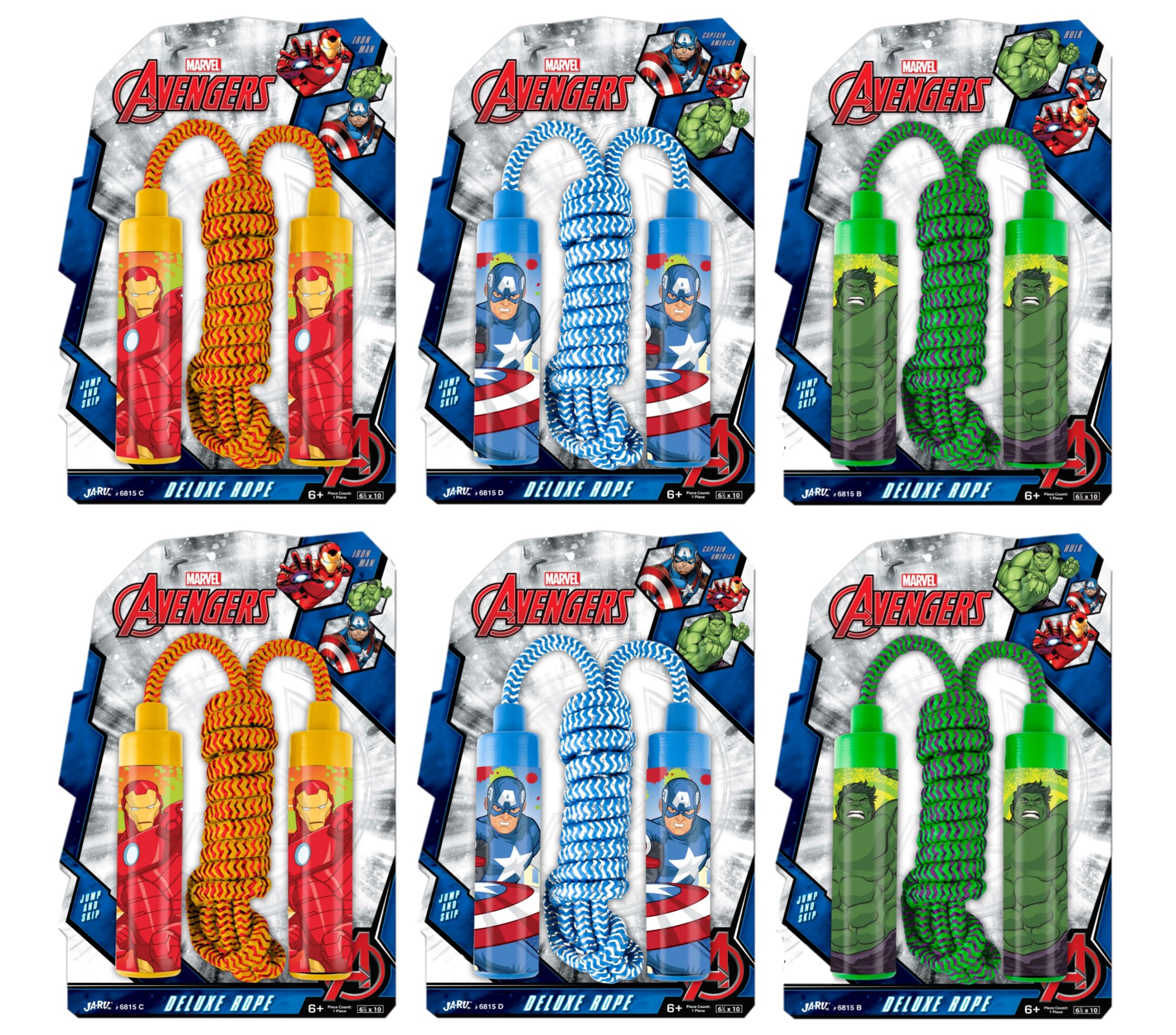 Marvel Avengers Jump Rope for Kids (1 Pack Spiderman) Super Heroe Spiderman Skipping Rope for Children Outdoor Fun Activity Games Stuffers Recreation Toy for Boys Outdoor games 6815-1-Spid