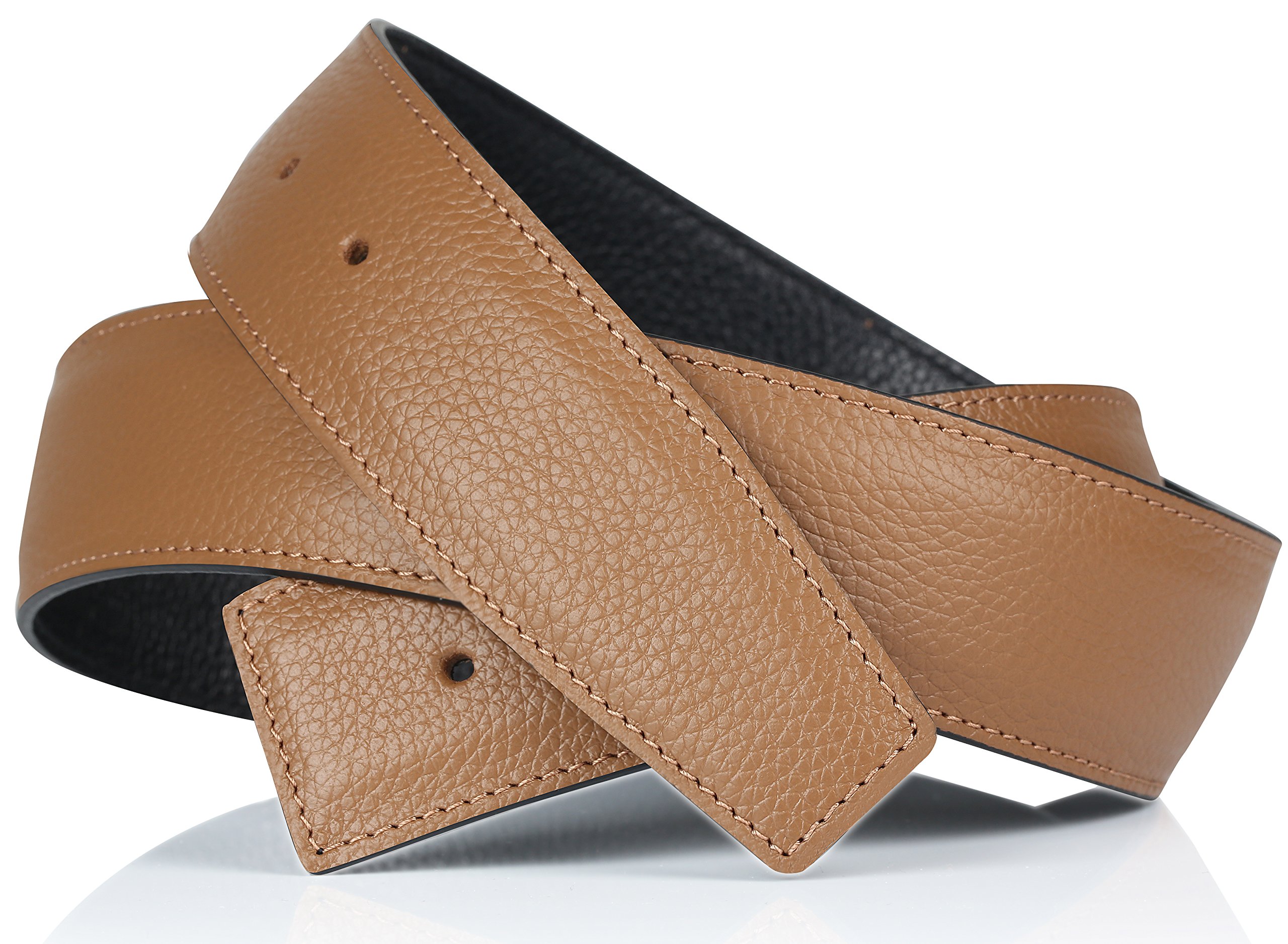 Hellbrauner echt Leder Wendegürtel für Herren & Damen in Braun 31mm Gürtel