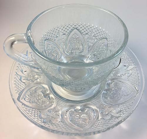 Miniatura 6 de Juego de tazas y platillos de vidrio para té, taza de café, platillo de vidrio, 12 piezas, juego de taza y platillo, fiesta de té