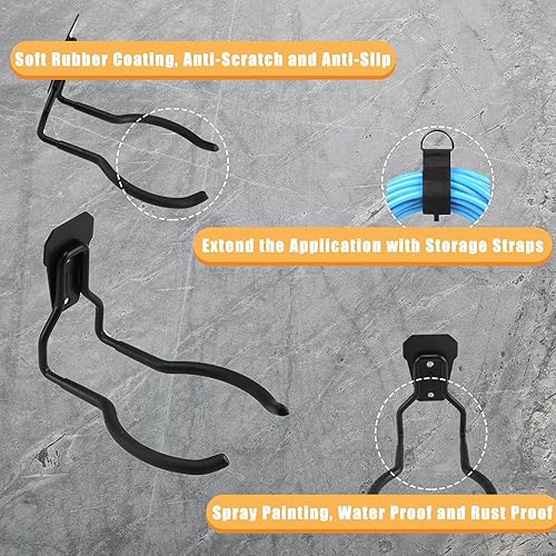 Miniatura 4 de Gancho para herramientas eléctricas, ganchos de pared de garaje, ganchos de utilidad para organizadores de herramientas de garaje y almacenamiento