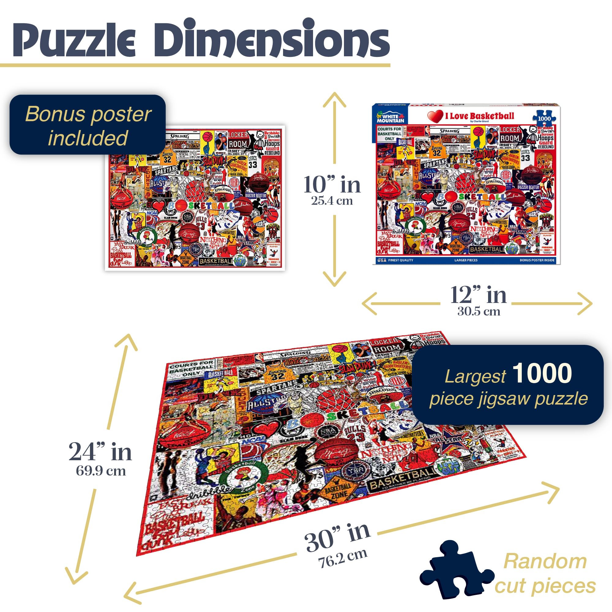 I Love Basket 1000pc Puzzle By White Mountain