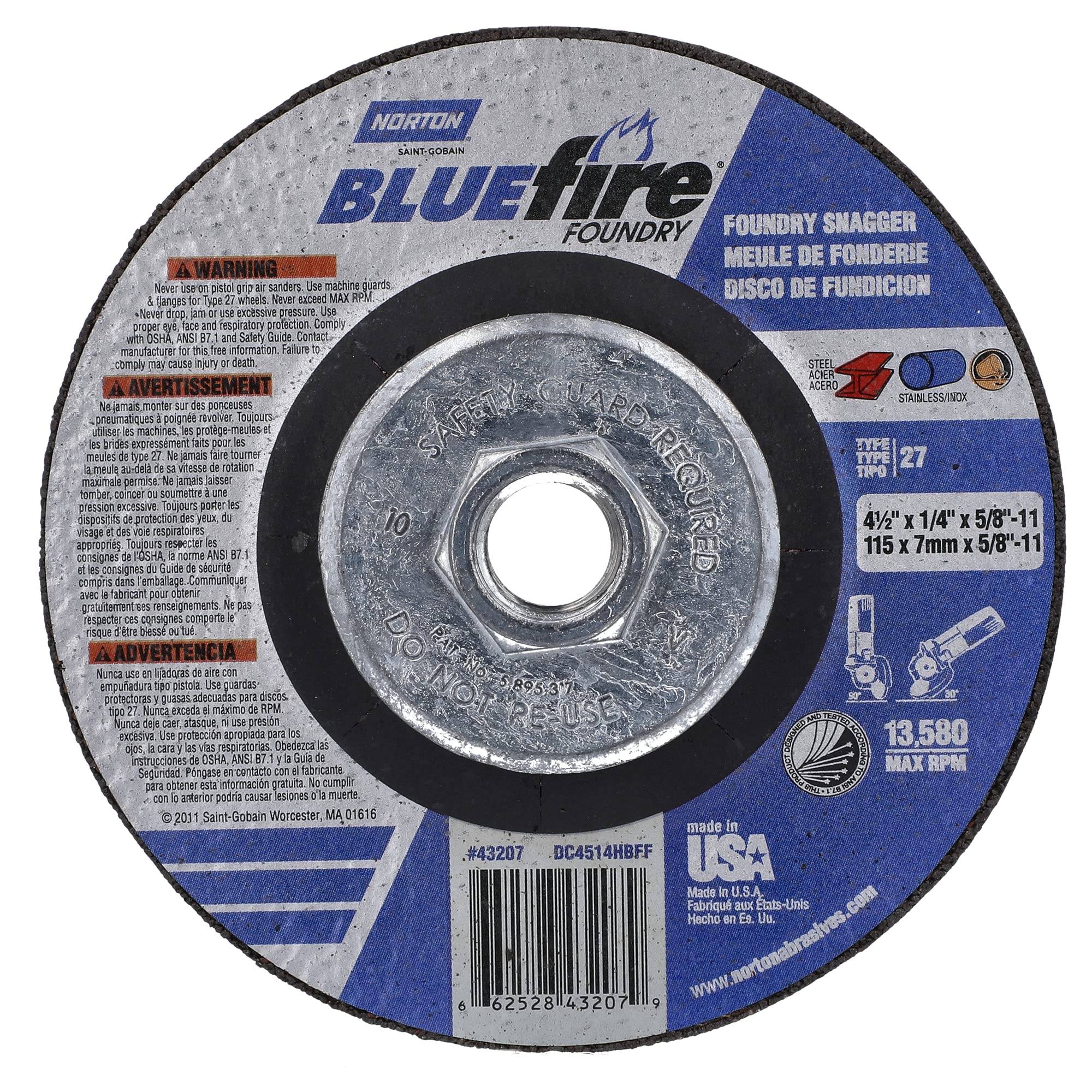 NORTON Depressed Center Wheel 66252843207