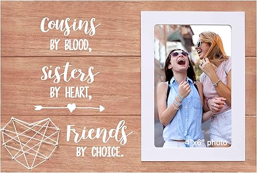 Regalo de primos de sangre, hermanas de corazón, amigos por elección, regalo de cumpleaños para primos, regalo de Navidad para primos, regalo de