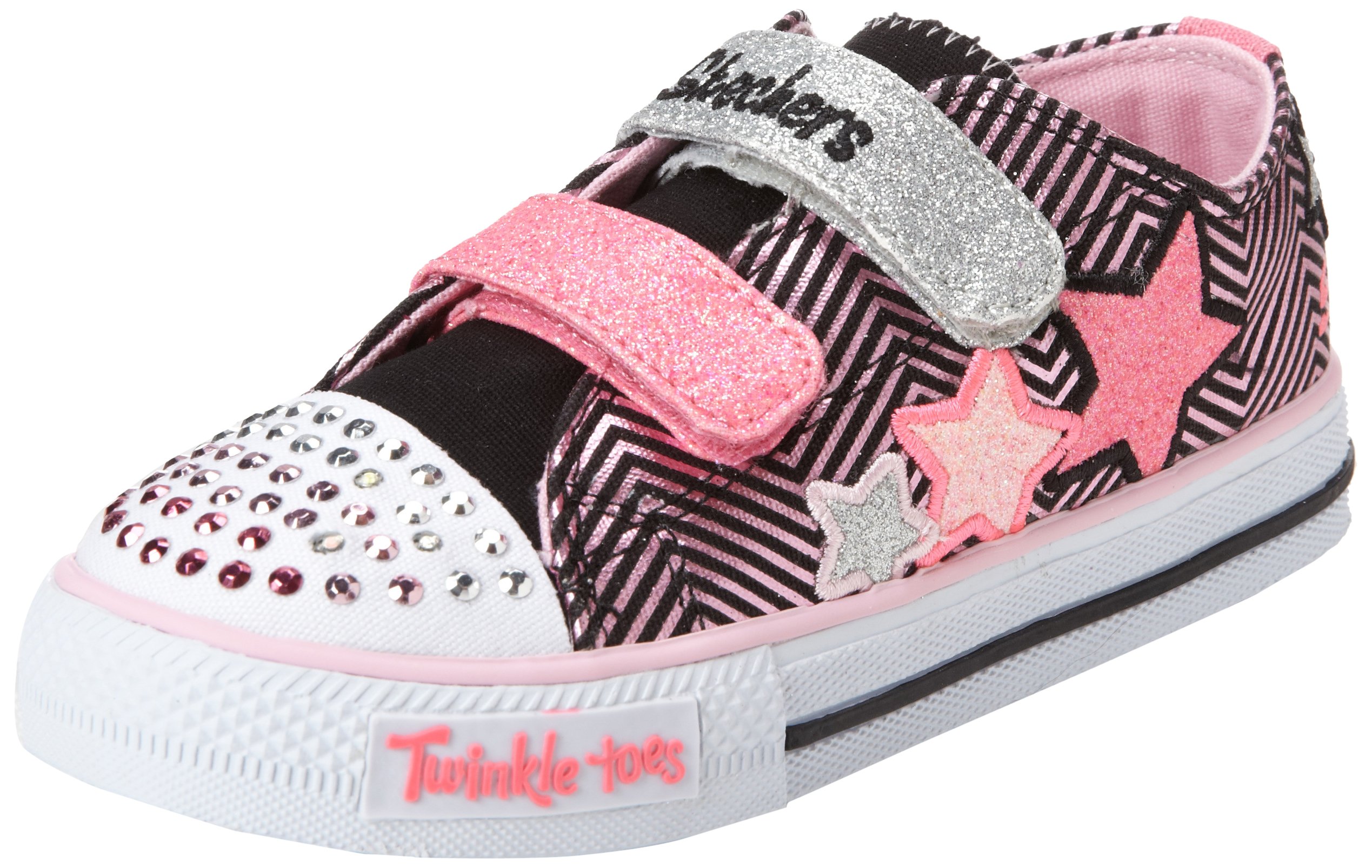 Skechers Kids 10249N TWINKLE TOES - S LIGHTS - Shuffles - Triple Up Sneaker with blinking lights (Toddler/Little Kid)