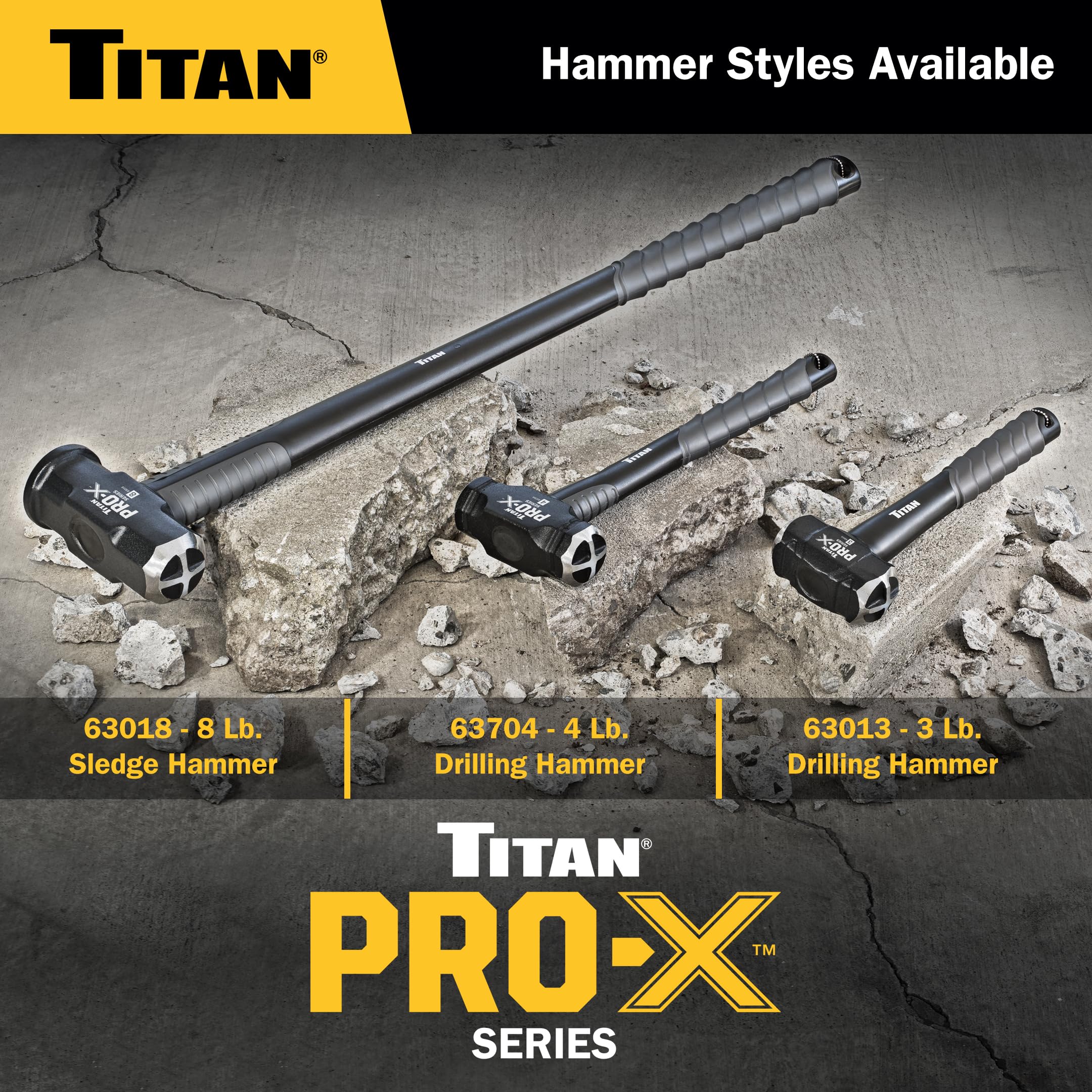 Titan Pro-X 63013 Drilling Hammer - 3lb Power -9