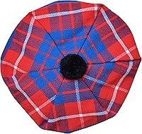 Vista 27 de Sombrero escocés Tam o Shanter Gorro escocés Tartan P.V Tartan (poliviscosa) Mezcla de lana con pompón Talla única para todos.